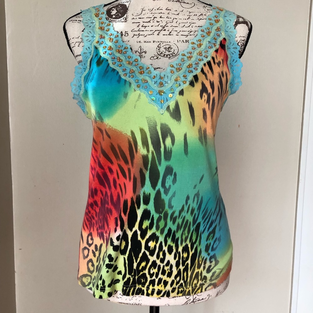 Leopard multi color tank